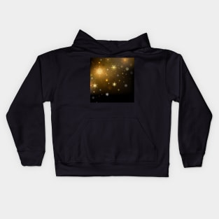 Background with Gold Snowflakes Kids Hoodie